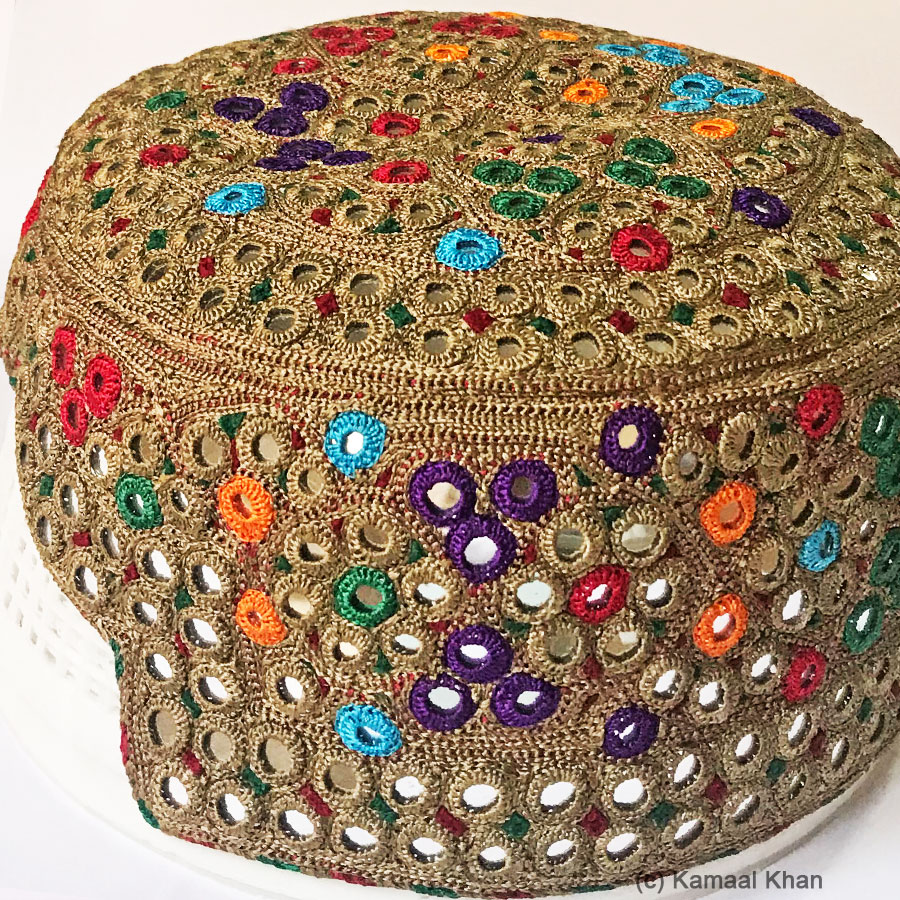 Khaki Bugti Balochi Cap or Sindhi Topi MKC-911